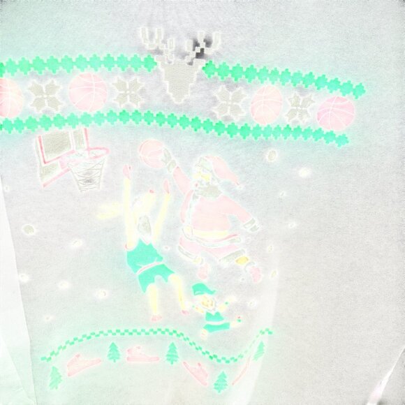 Snowtorious Christmas Basketball Santa Sweatshirt Large - Picture 2 of 4